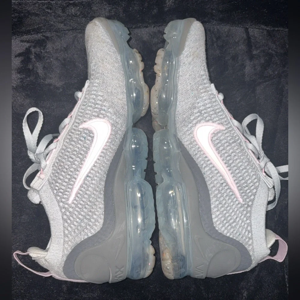 Nike Women's Gray and Pink Vapor Max Sneakers - Picture 4 of 6